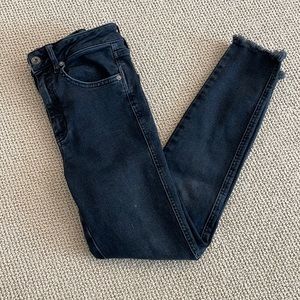 Free People - We the Free - High Rise Raw Hem Skinny Denim - Sz 27R